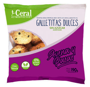 Galletitas avena y pasas de uva