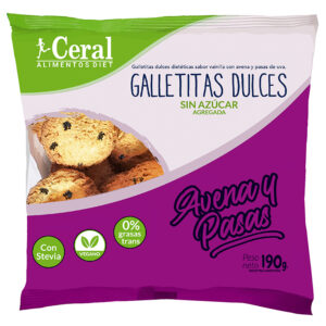 Galletitas avena y pasas de uva