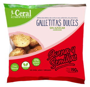 Galletitas avena y semillas de chía, lino y sésamo