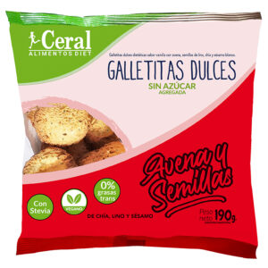 Galletitas avena y semillas de chía, lino y sésamo