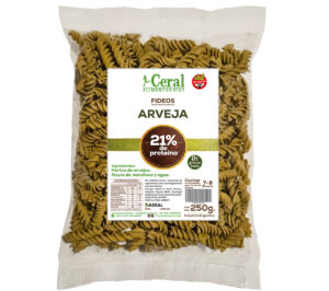 Tirabuzones sin gluten de harina de Arveja