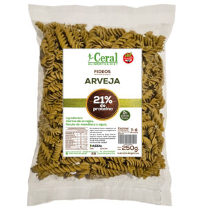Tirabuzones sin gluten de harina de Arveja